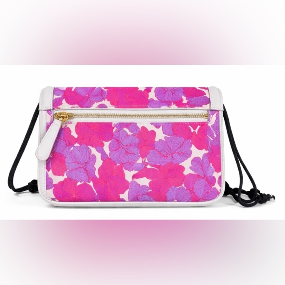 Vera Bradley Pink and Purple Floral Crossbody Bag